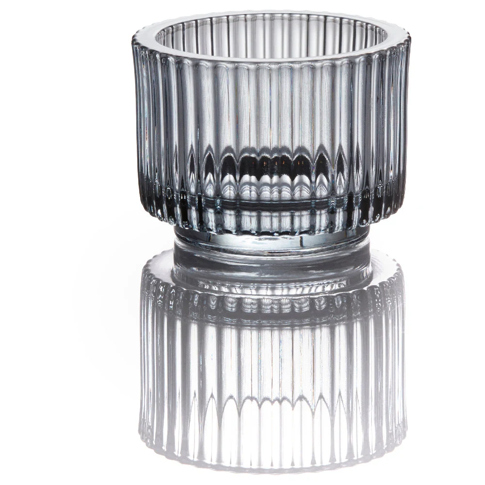 BauscherHepp 53.0058.0208 Glass Votive Holder 2.8 Inch Round Smoke - Case
