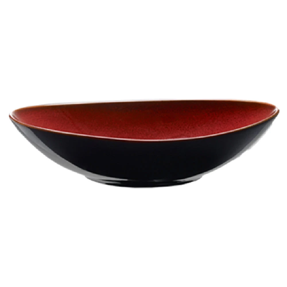 1880 Hospitality L6753074755 10-1/4 Inch Diameter Coupe Plate Porcelain Crimson Rustic