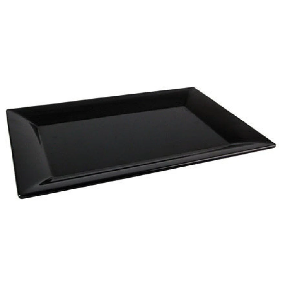 BauscherHepp TB1975 20-1/4 oz Black Rectangular Melamine Essence Tray