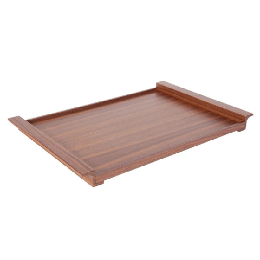 Service Ideas WALNUT TRAY 16 Inch Butler Tray Solid Wood with Natural Finish