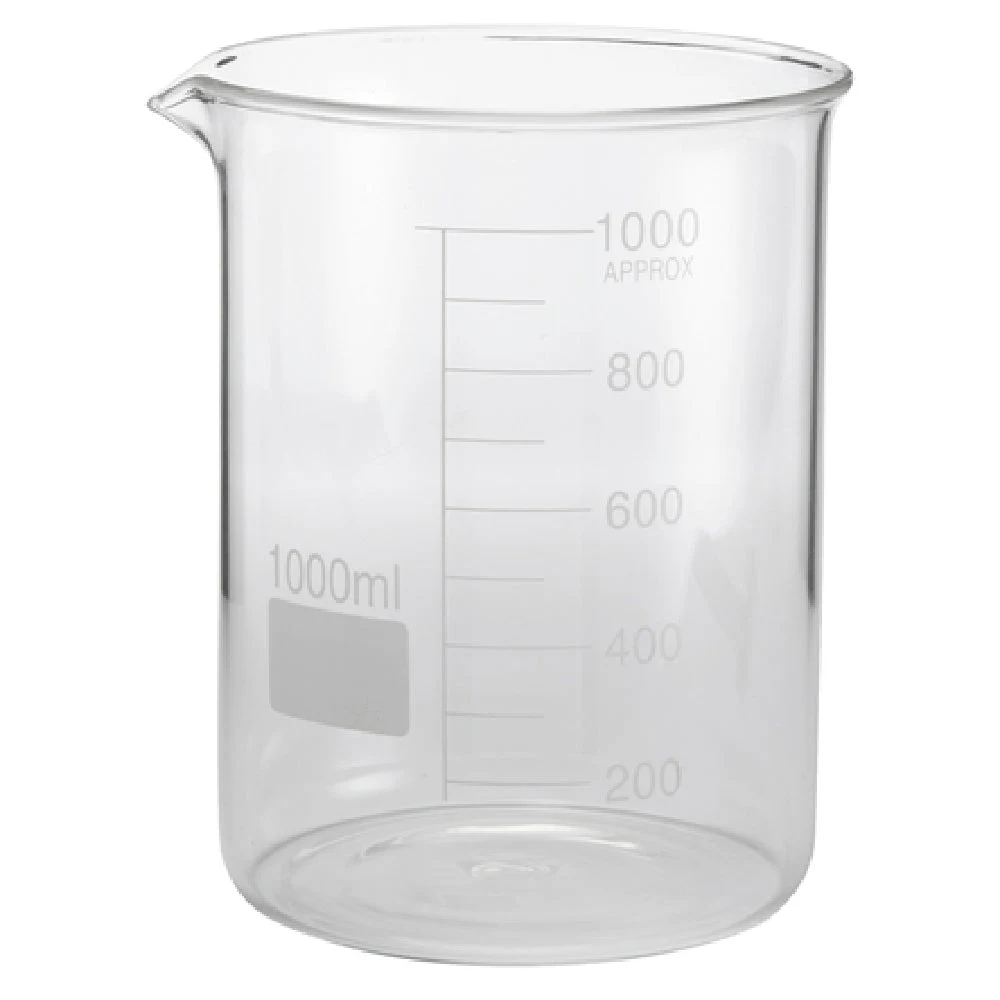 American Metalcraft GBE34 34 Oz. Chemistry Beaker Glass with Printed Capacities
