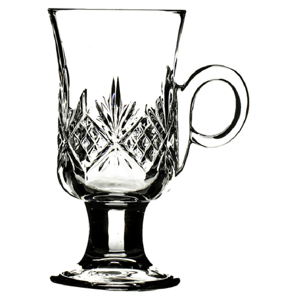 Hospitality Brands HGS26224-016 14 Oz Glass Handled Coffee Mug - Case of 16
