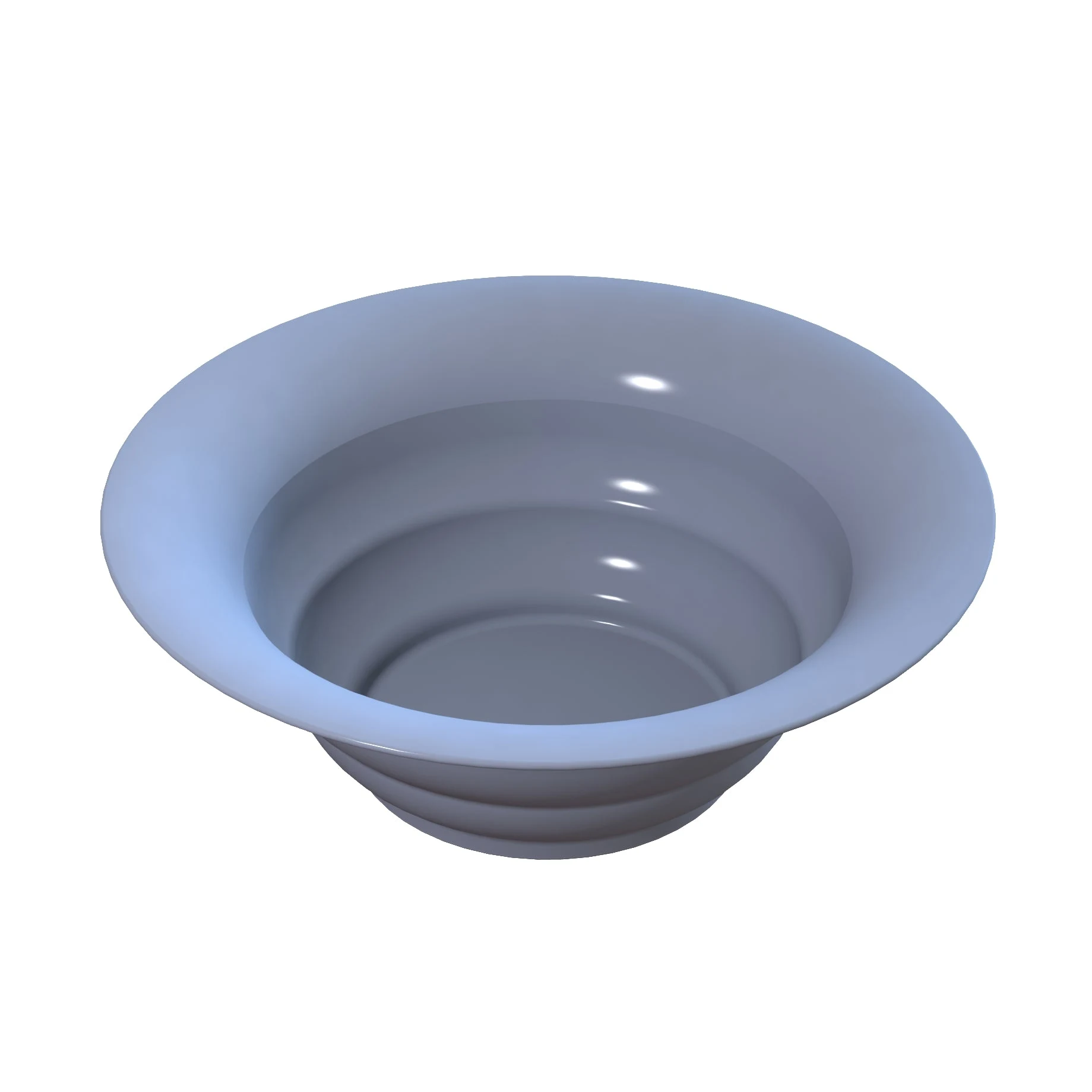 Tablecraft CW3120PB 10 Quart Salad Bowl Cold Holding Aluminum Pigeon Blue Finish