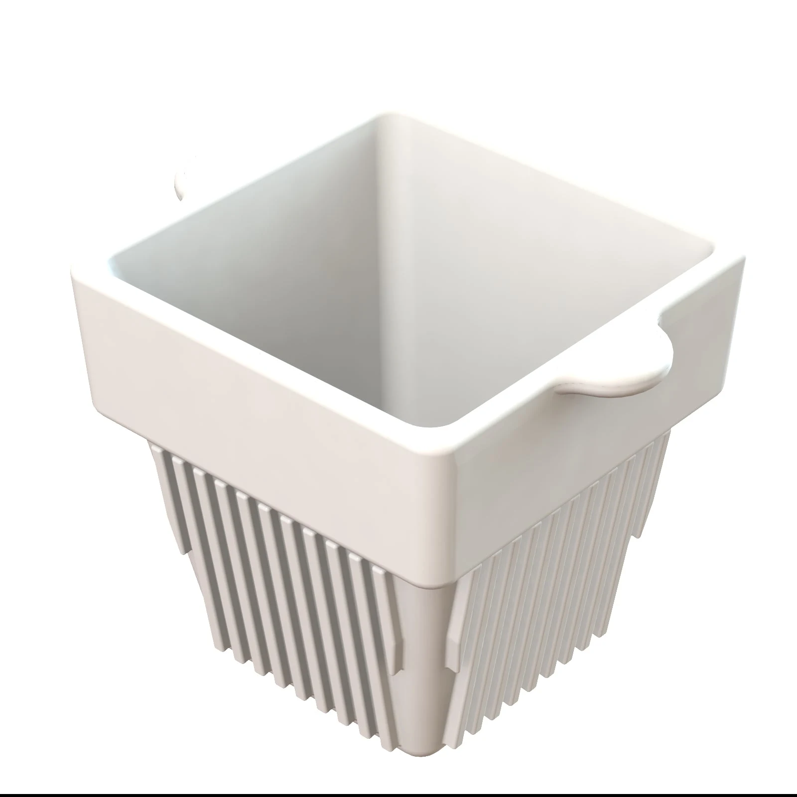 Tablecraft CW1480W 18 Oz Square Condiment Bowl Cold Holding Metal White