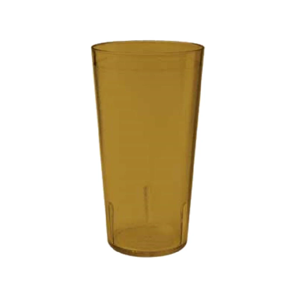 GET Enterprises 6632-1-A Tumbler 32 Oz Textured Stackable BPA Free Amber Plastic