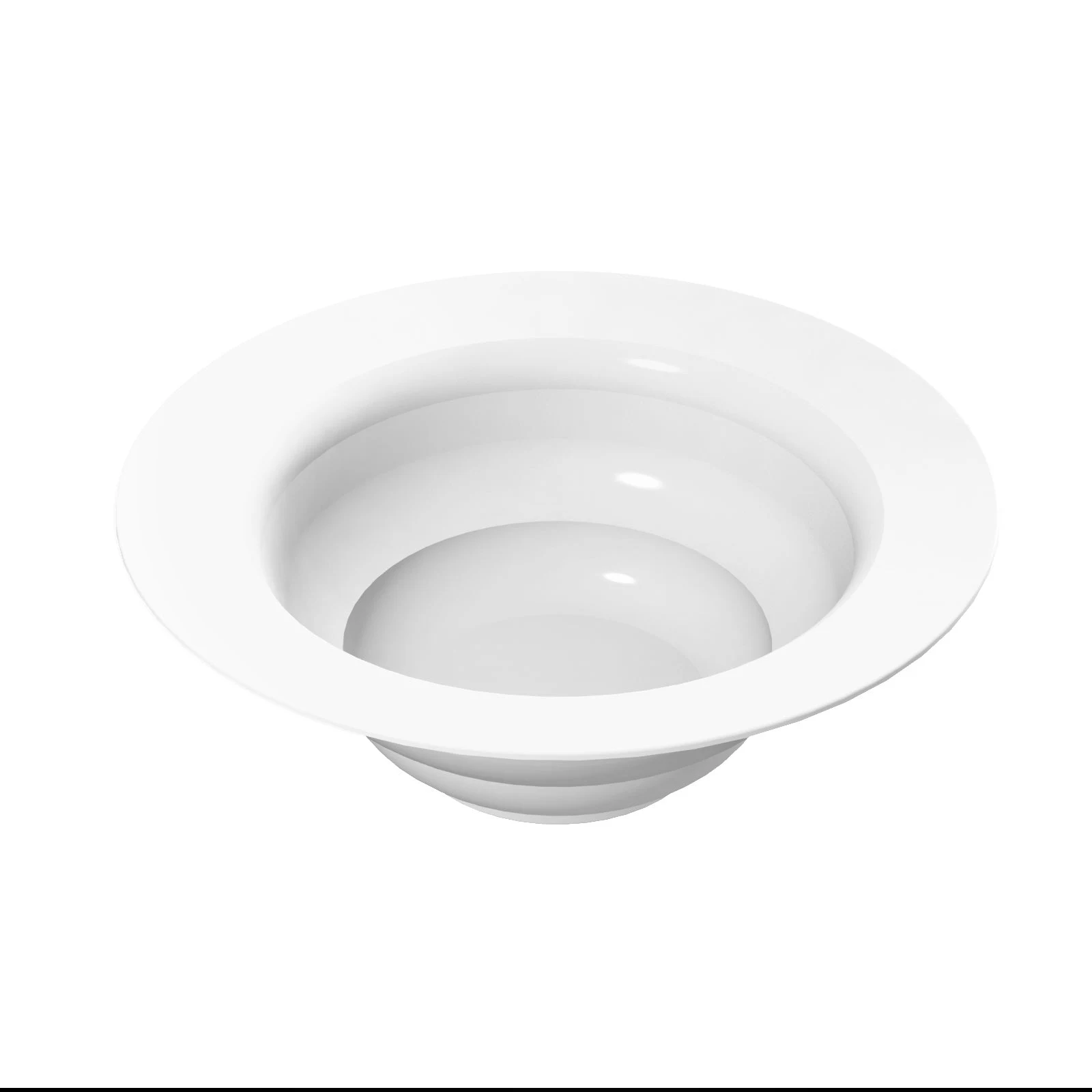 Tablecraft CW3100W 7-1/2 Quart Salad Bowl Round Cold Holding Aluminum White Finish