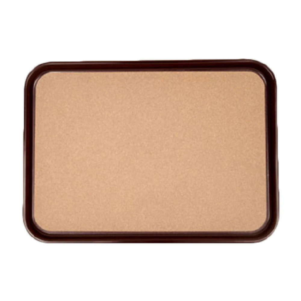 Thunder Group PLRT1612BCK 16 Inch Rectangular Serving Tray Cork Bottom Black ABS