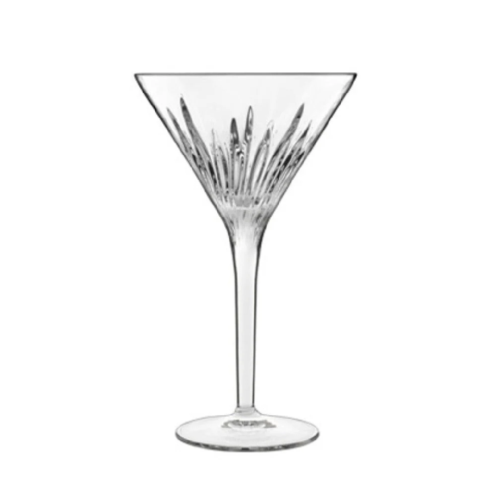 BauscherHepp 12459/01 7.25 Oz Etched Martini Glass Lead Free Crystal 24 Packs
