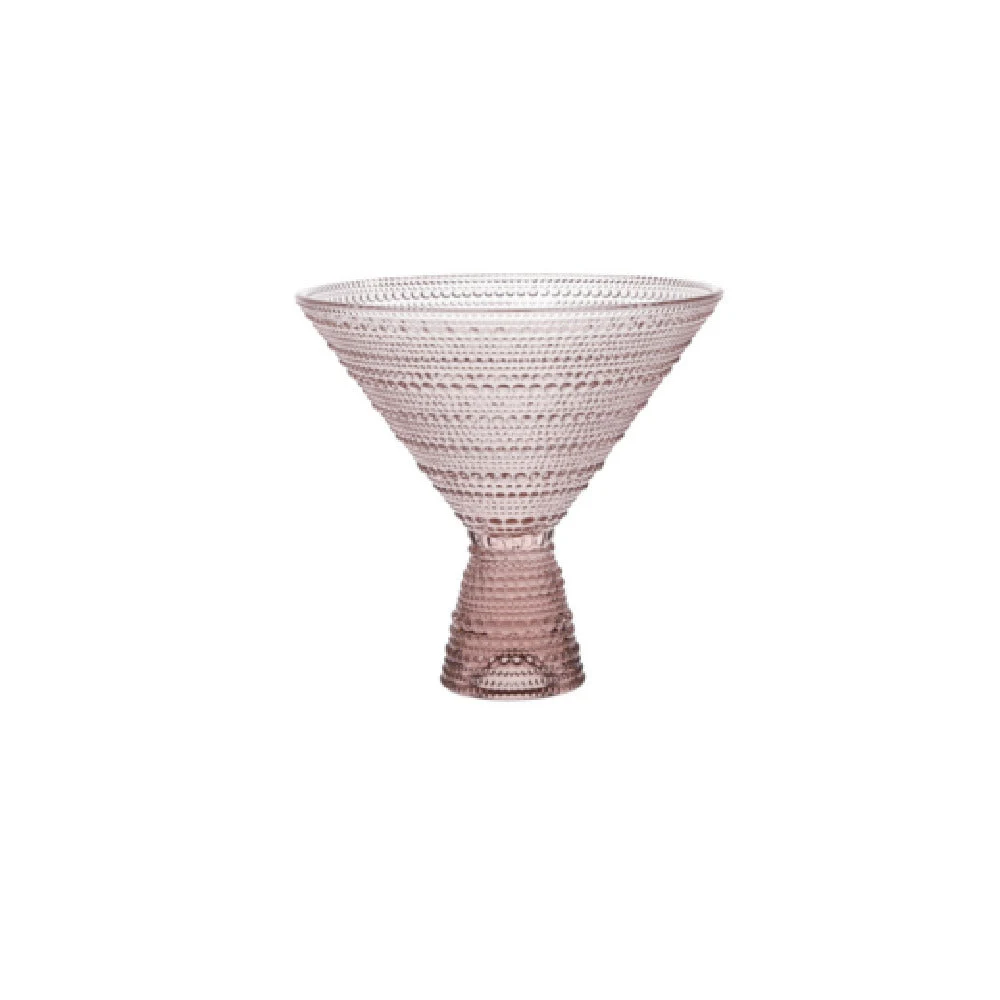 Fortessa JUPITERPK.06 11.5 Oz Pink Glass Cocktail Martini Glass Dishwasher Safe