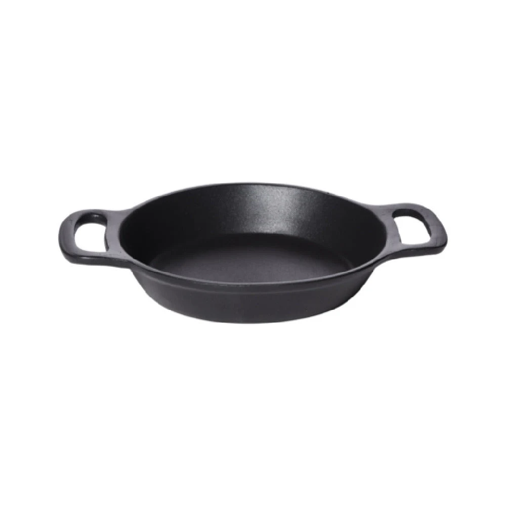 GET Enterprises SKRO-14-ABK 14 Oz Round Cast Iron Server with Handle Black