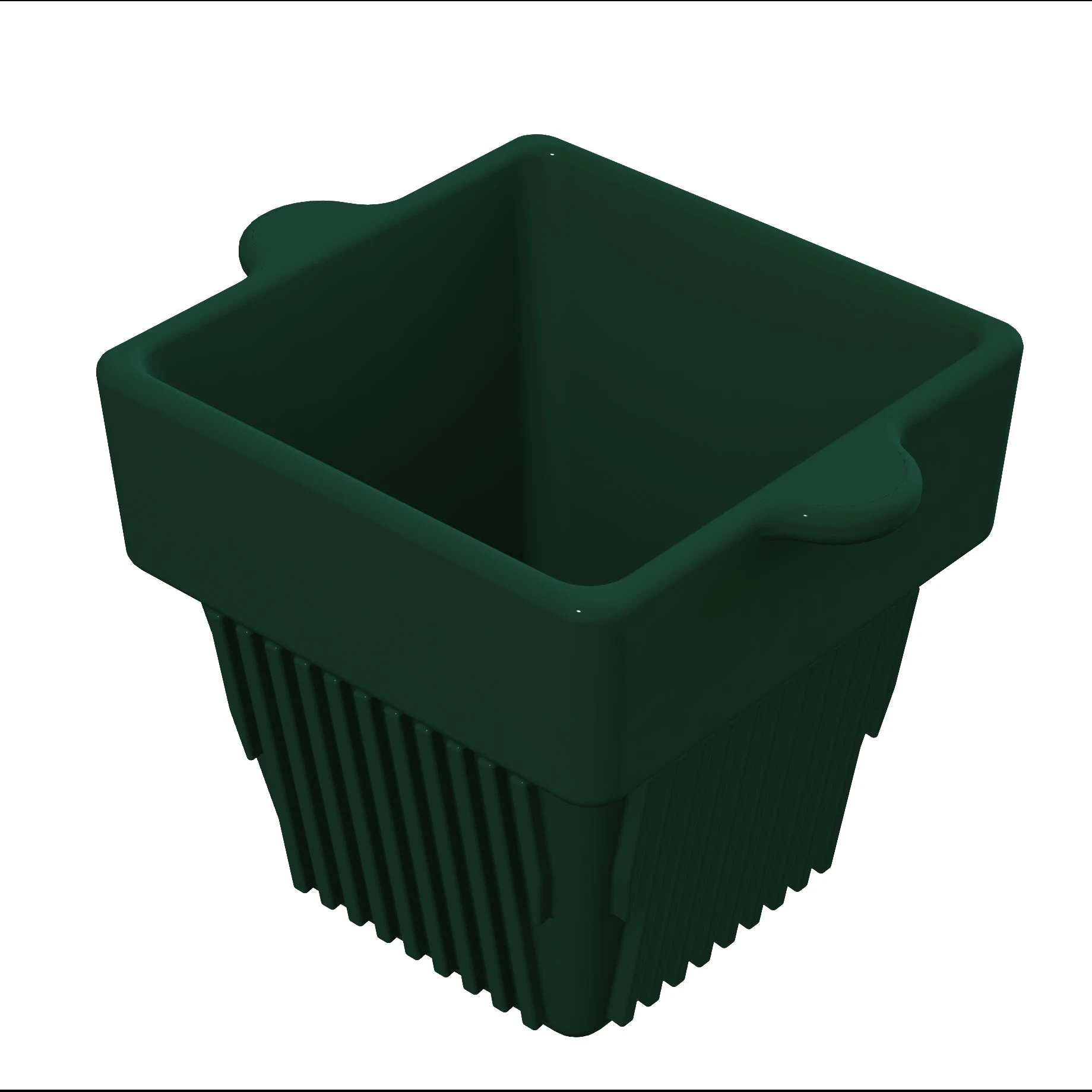Tablecraft CW1480HGN 18 Oz Square Cold Holding Condiment Bowl Aluminum Hunter Green