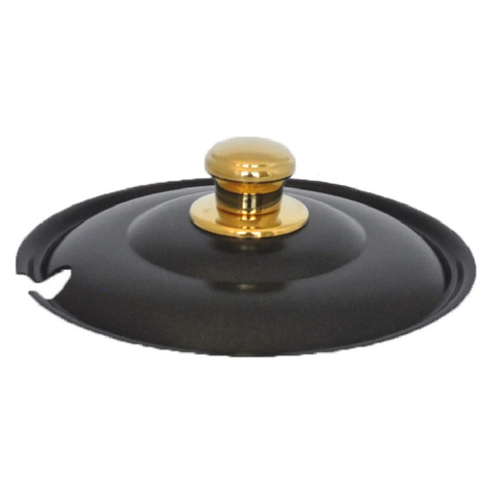 Spring USA 375-61/6BG 9-7/8 Inch Notched Soup Tureen Cover Stainless Steel Bronze Gold Accents