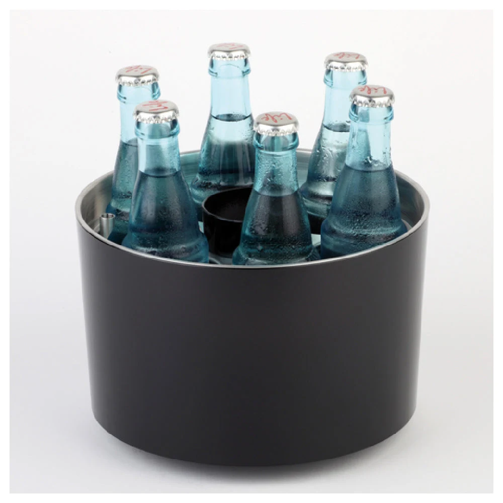 Libbey APS 00621 9-1/8 Inch Diameter Bottle Cooler Round with Cap Bowl and Opener