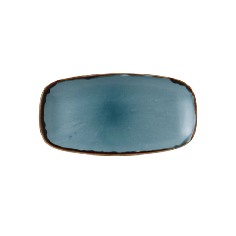 Arc Cardinal HBL35 13.875 Inch Oblong Tray Vitrified Ceramic Harvest Blue