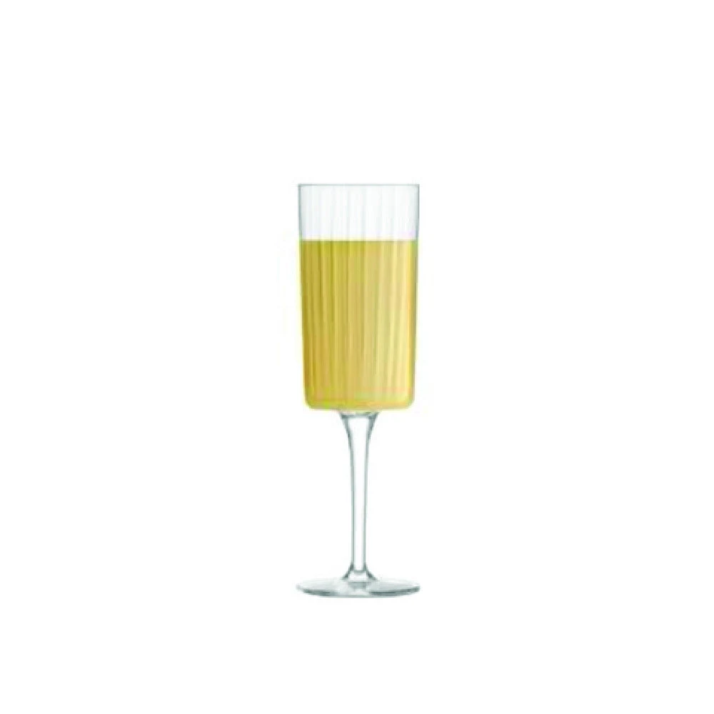 Hospitality Brands HGLGI37-004 7.5 oz Lead-Free Crystal Champagne Glass with Sheer Rim