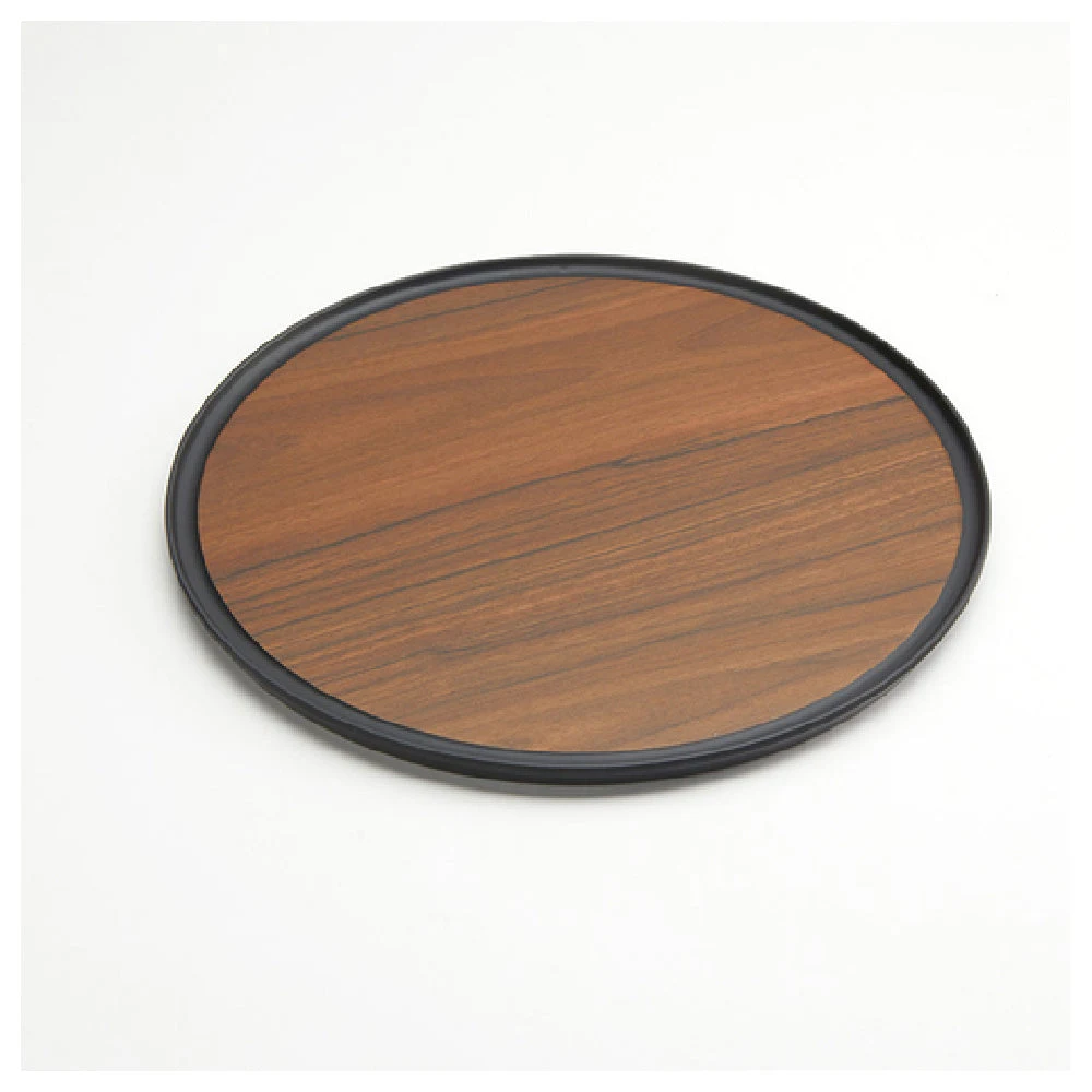 American Metalcraft MNSTR14 14 Inch Round Tray Non-slip Melamine Woodgrain Finish