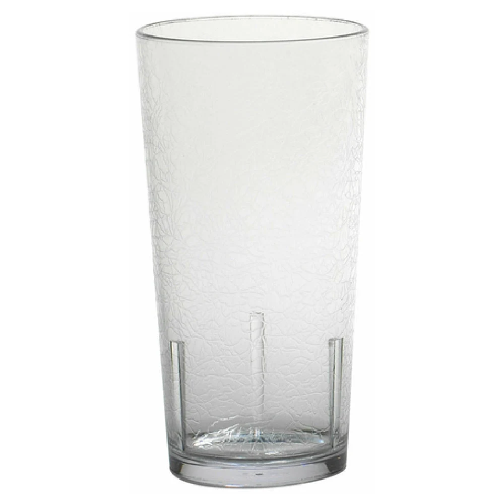 Cambro D24152 24 Oz. Clear SAN Plastic Tumbler Crackled Design