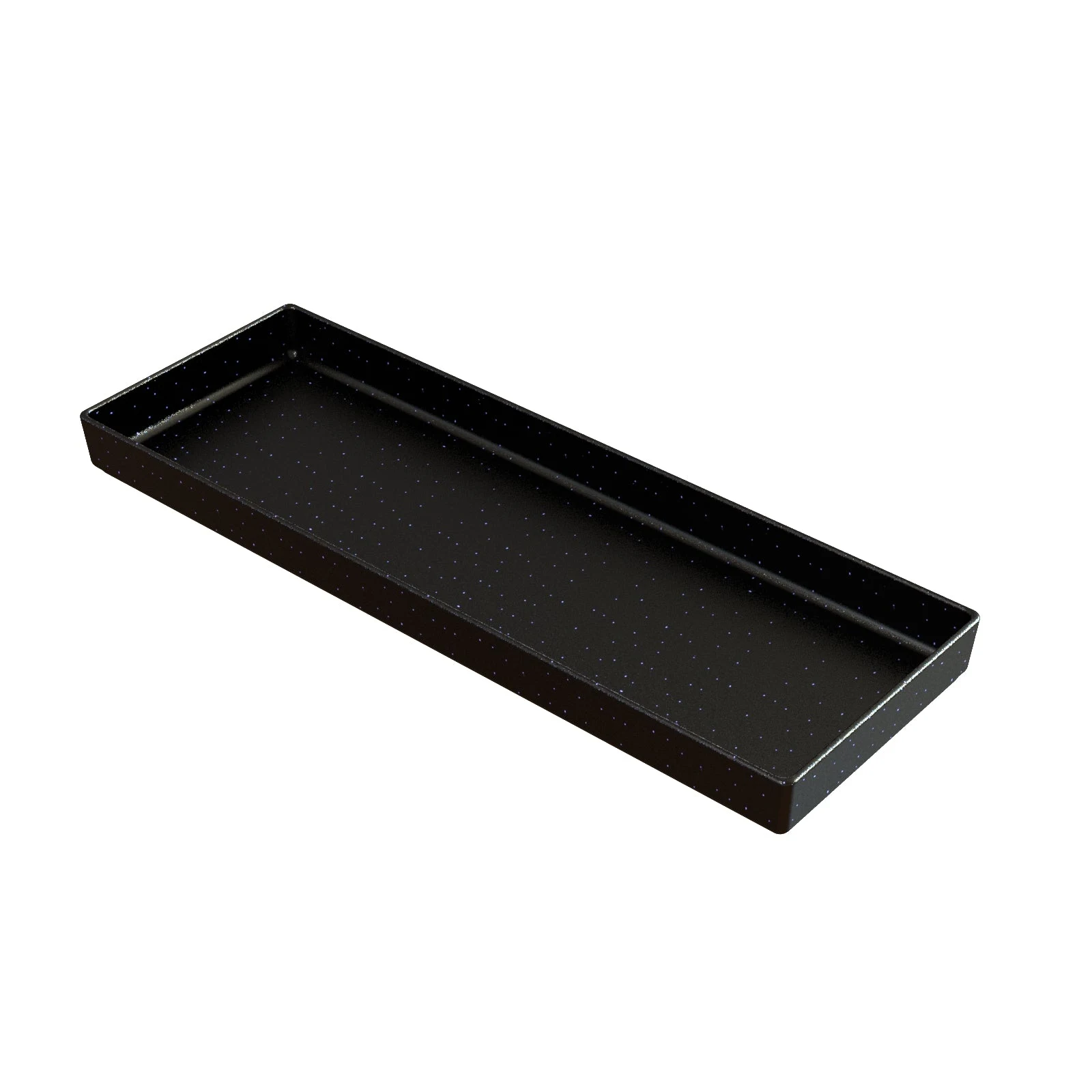 Tablecraft CW4016MBS 19-1/2 Inch Rectangular Cold Holding Bowl Aluminum Midnight Blue