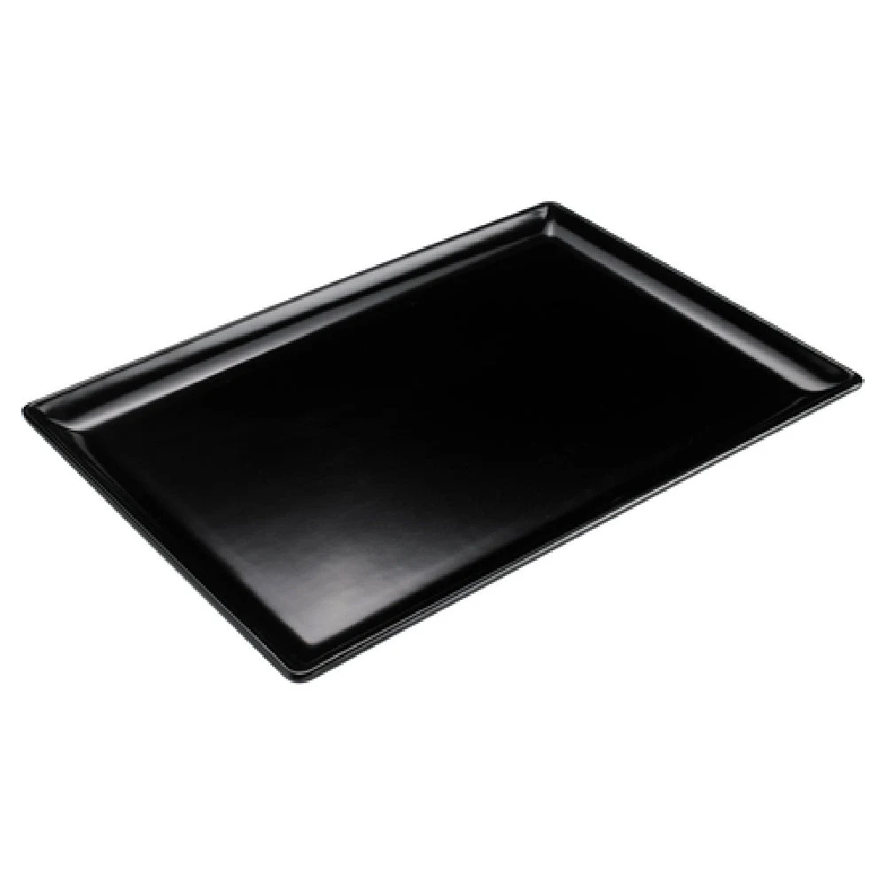 Tableware Solutions USA T8020.Z 14 Inch Rectangular Serving Tray Melamine Black