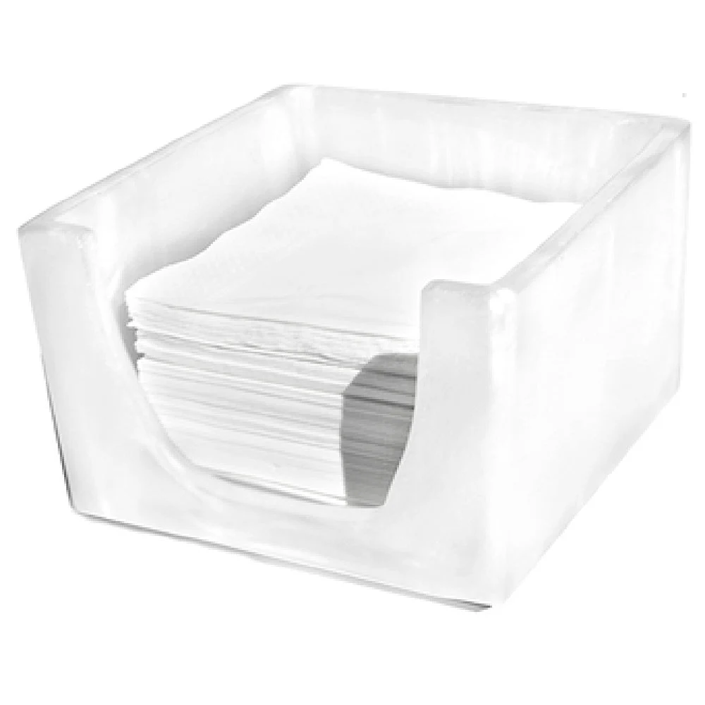 Steelite KMK1010SH 6 Inch Square Smooth Beverage Napkin Holder Resin