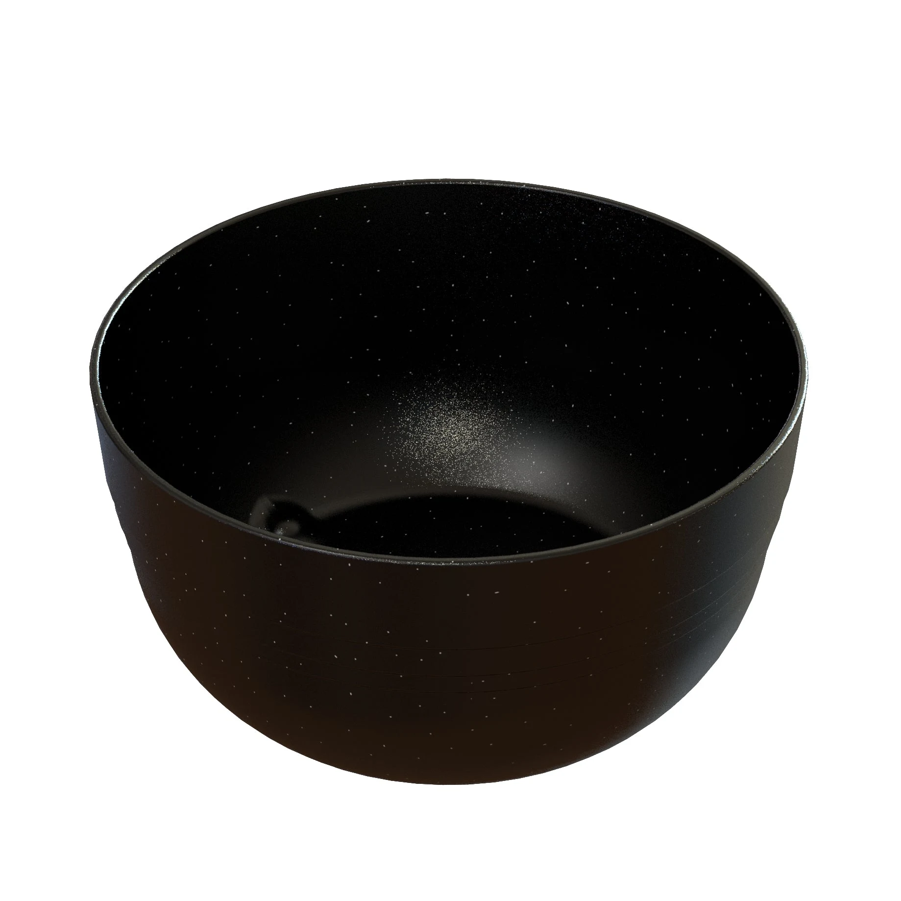 Tablecraft CW3180MS 6-3/4 Qt Cold Fruit Bowl Round Aluminum Midnight Speckle Finish