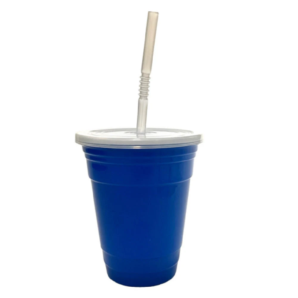 GET Enterprises SC-16-CB 16 Oz Reusable Blue Polypropylene Tumbler 2 Dozen Packs