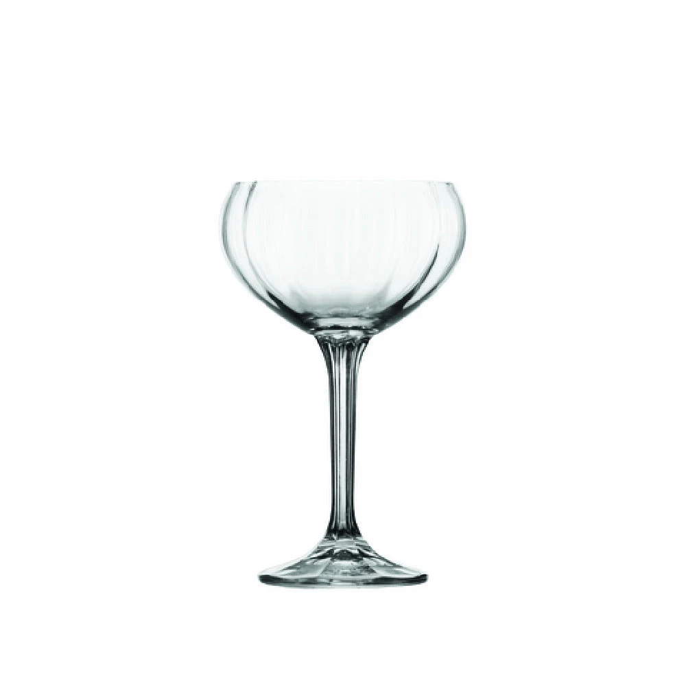 Hospitality Brands HGA40190-006 8 Oz Lead-Free Crystal Clear Coupe Glass - Dishwasher Safe