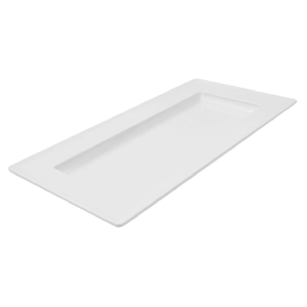 BauscherHepp T1764 14-3/4 Inch White Melamine Rectangular Serving Tray