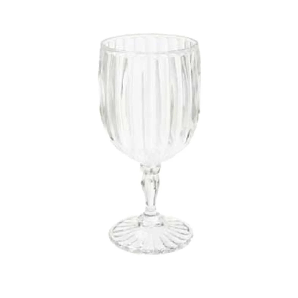 GET Enterprises SW-1422-1-SAN-CL 8 Oz Fluted Wine Glass Clear SAN 2 Dozen Packs