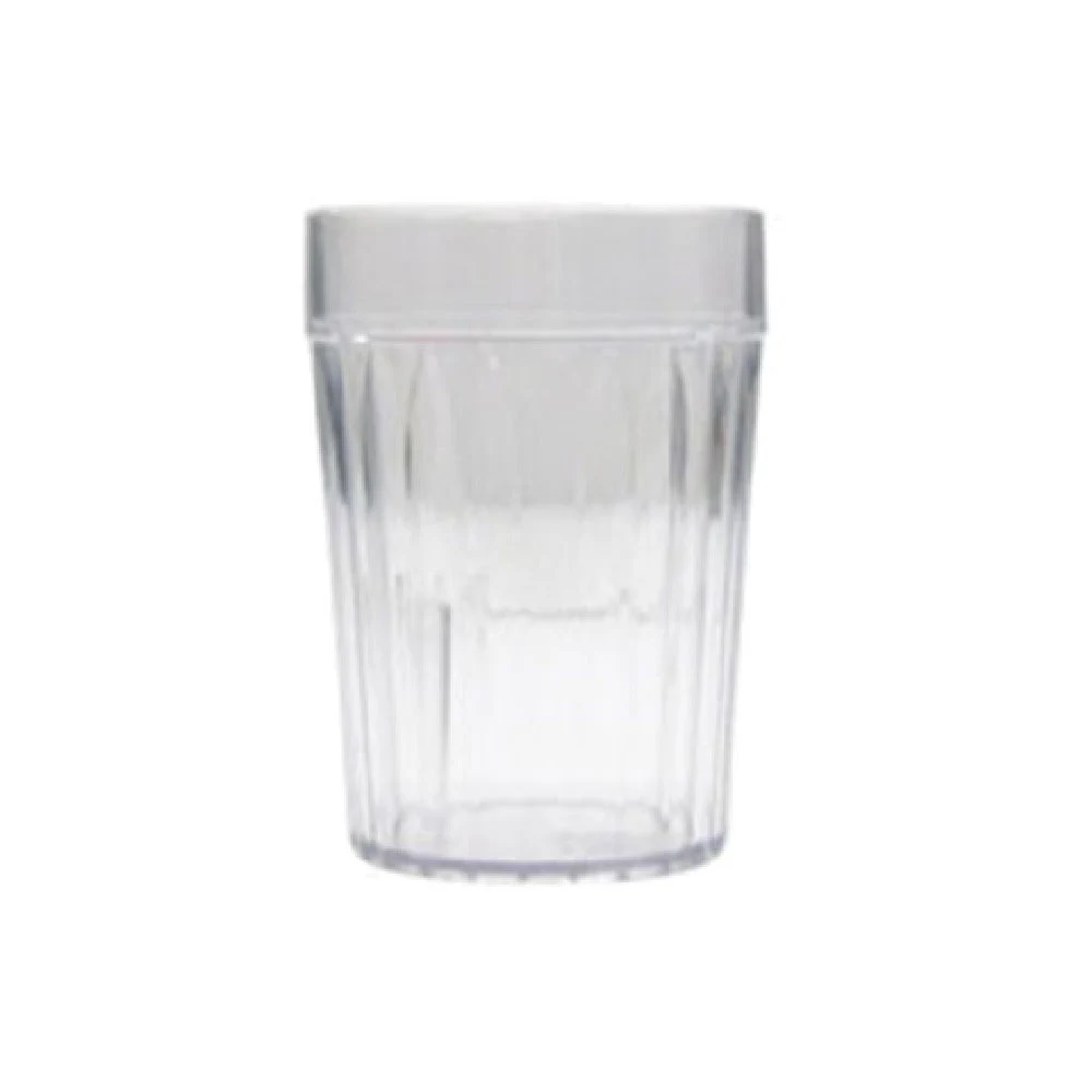 Admiral Craft FLU-10 10 Oz Fluted Break-resistant Stackable SAN Plastic Tumbler Clear