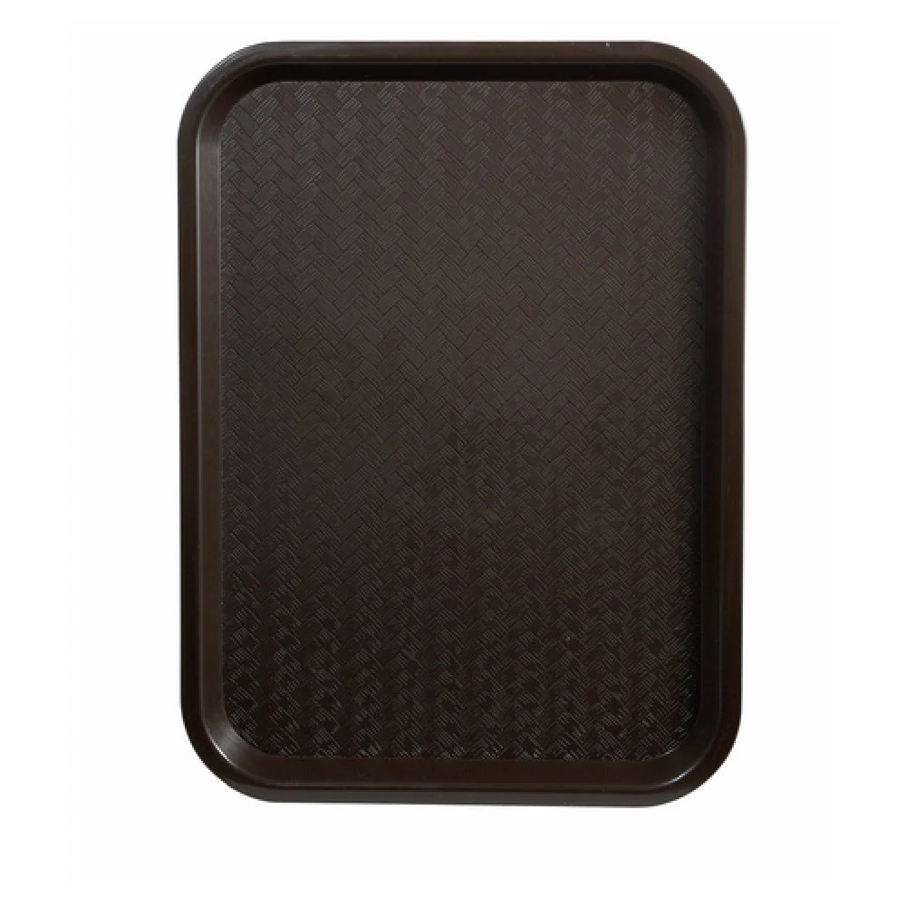 Winco FFT-1418B 14 Inch Fast Food Tray Brown BPA Free Polypropylene
