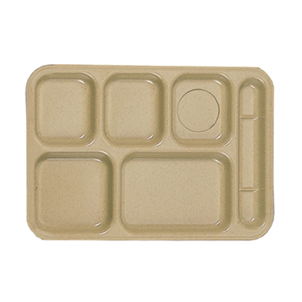 Thunder Group ML802S 14-1/2 Inch Compartment Tray Right-handed Break-resistant Melamine Sand