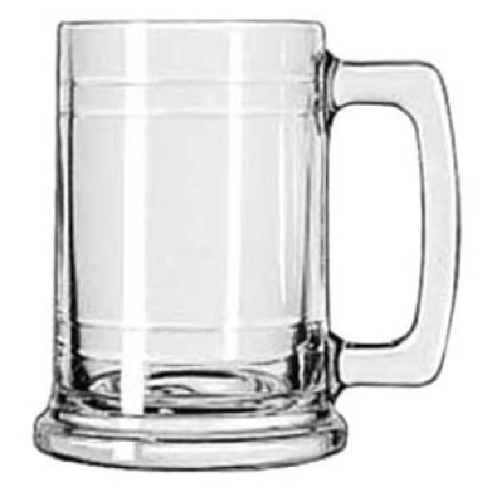 Libbey 5027 15 Oz Maritime Beer Mug Glass Clear With Handle - 12 Packs