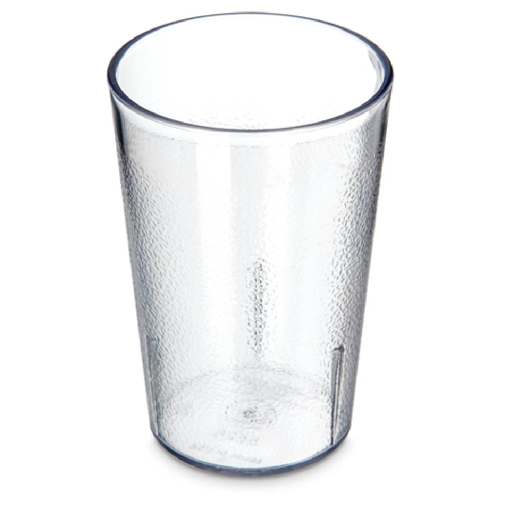 Carlisle 552607 8 Oz. Clear Stackable Tumbler SAN Textured Dishwasher Safe