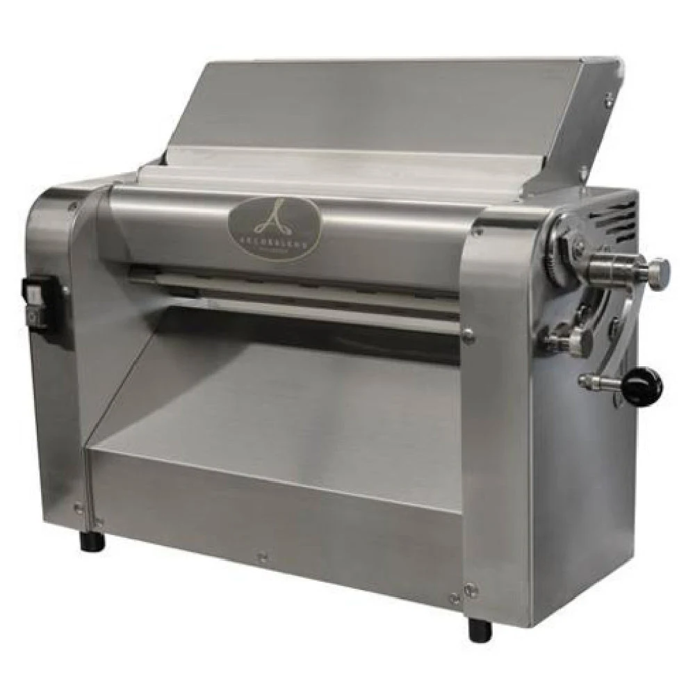 Arcobaleno Pasta Equipment ASC420 16 Inch Dough Sheeter Stainless Steel Countertop with 2 Rollers