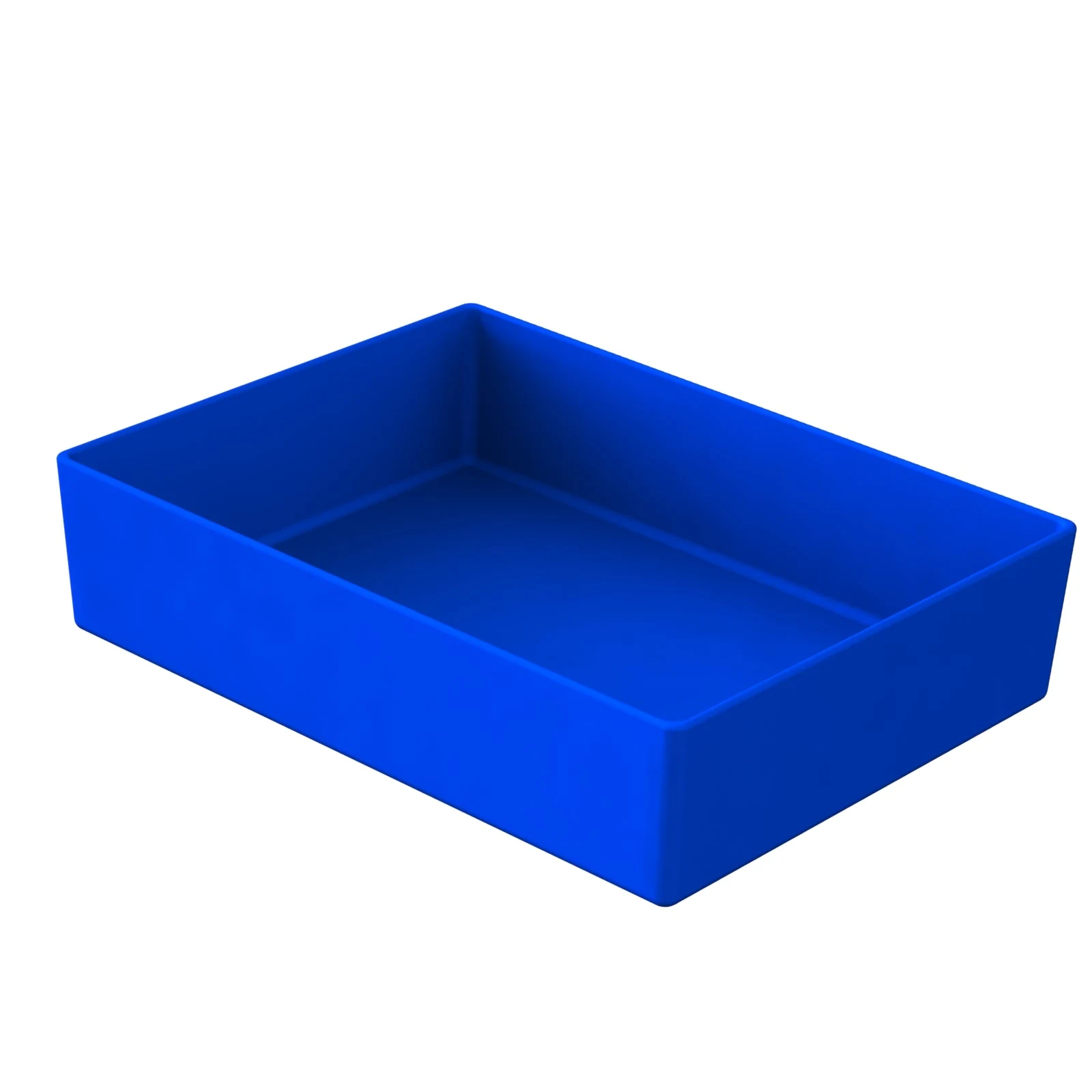Tablecraft CW4038CBL 6 Qt Cast Aluminum Bowl Rectangular Cold Holding Cobalt Blue Finish