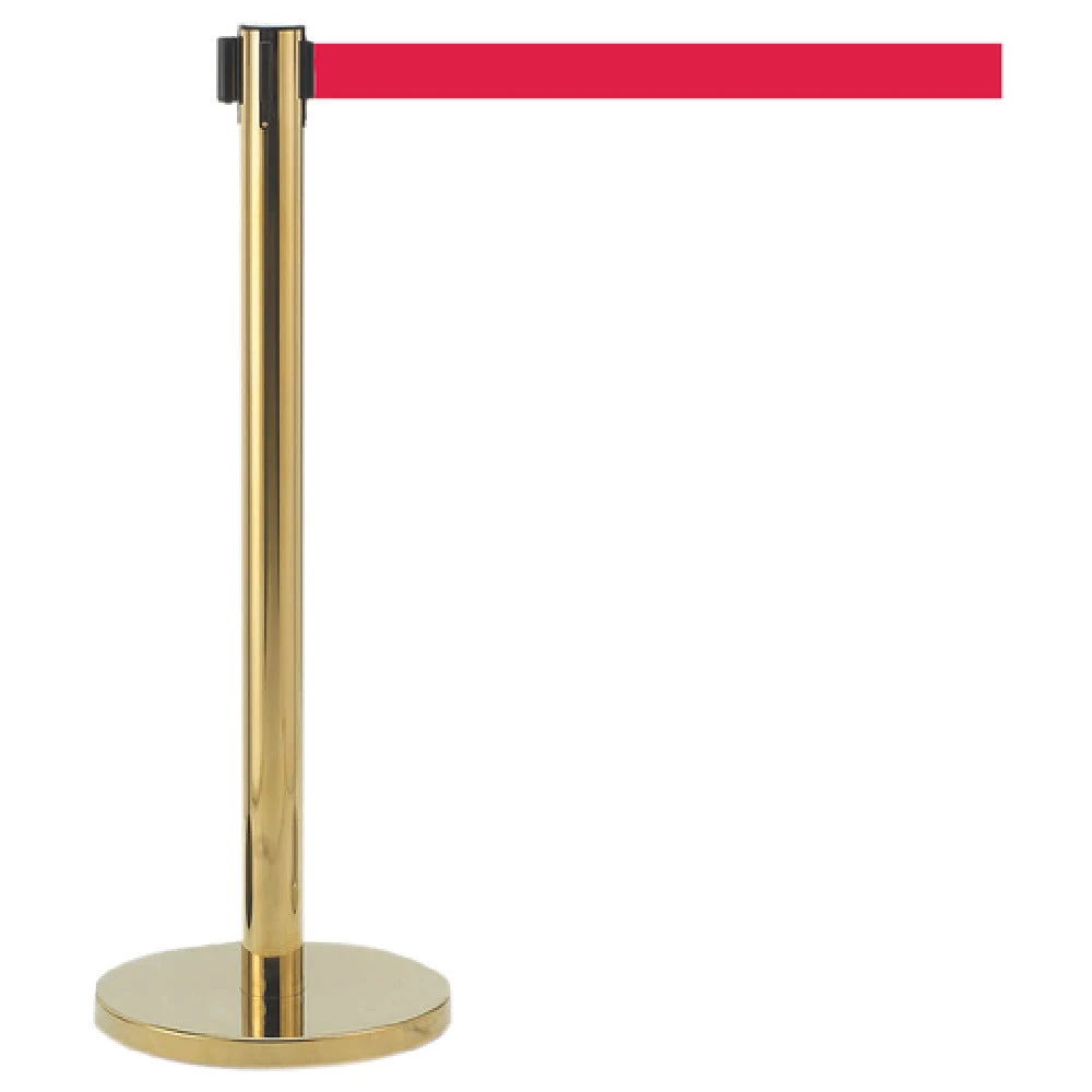 Aarco HB-10RD Form-A-Line System Retractable Belt Brass Red 10 Ft 30lb Base