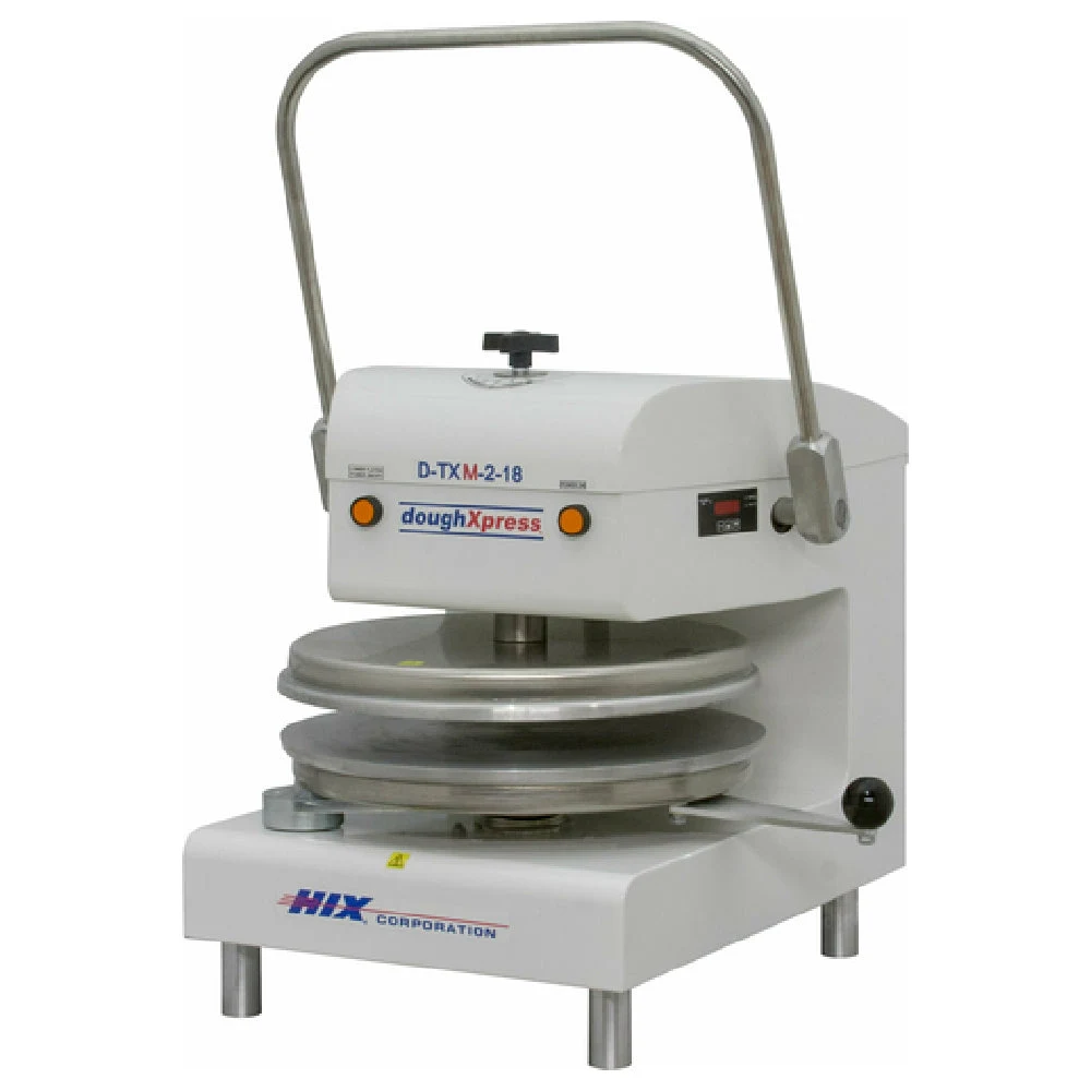 DoughXpress D-TXM-2-18-W 18 Inch Diameter Manual Dough Press Uncoated Aluminum