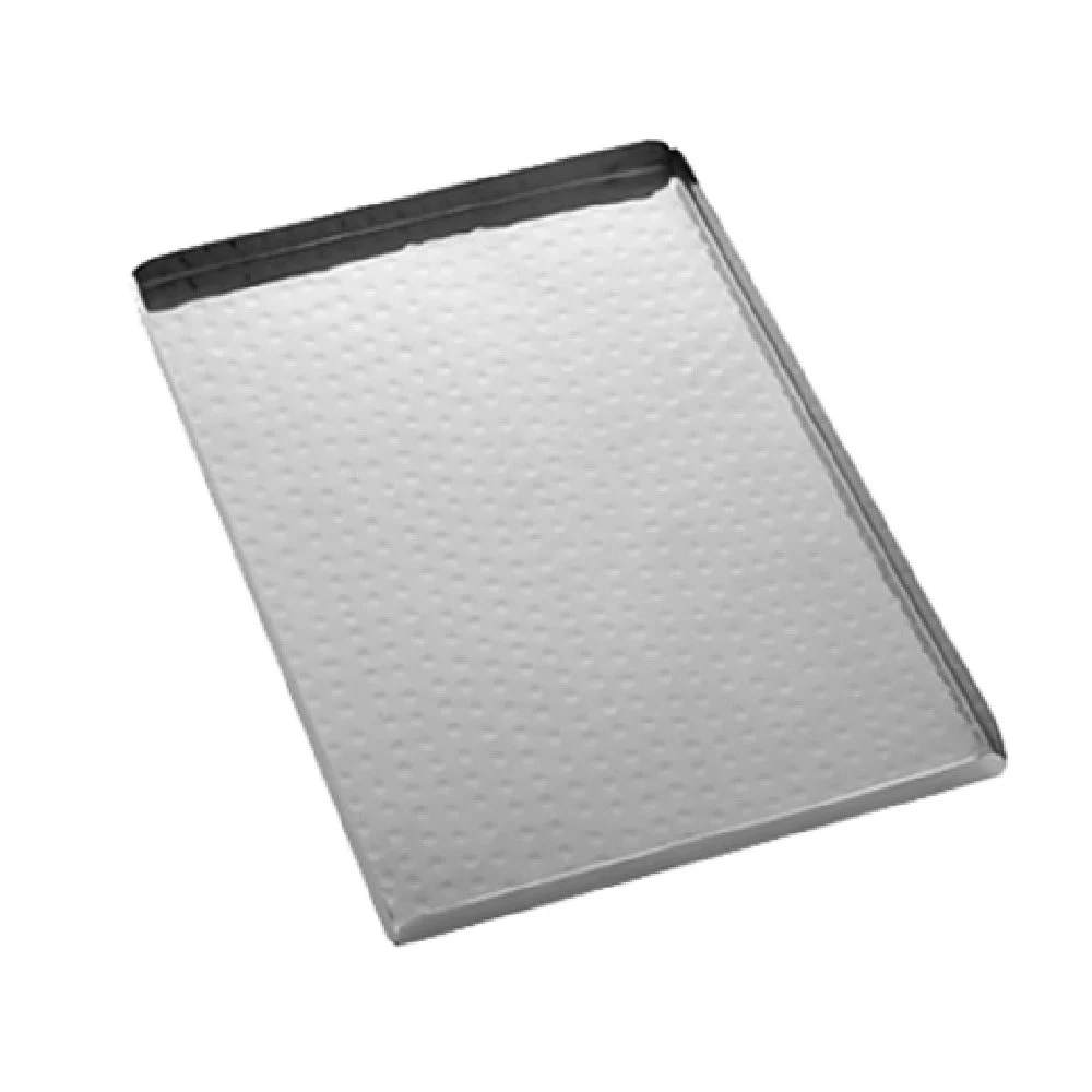American Metalcraft HMST12 12 Inch Rectangular Serving Tray with Sides Stainless Steel Hammered Finish