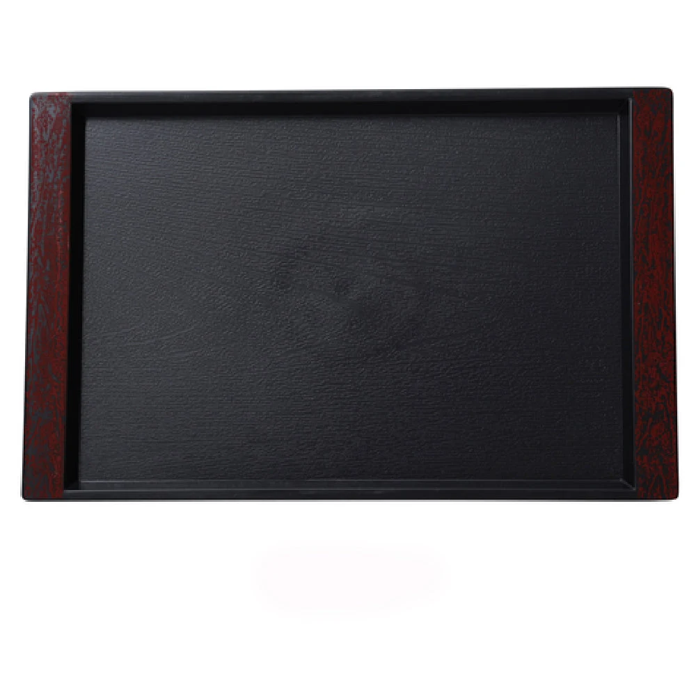 Yanco FT-08 15 Inch Rectangular Serving Tray with Black Color Handle Melamine