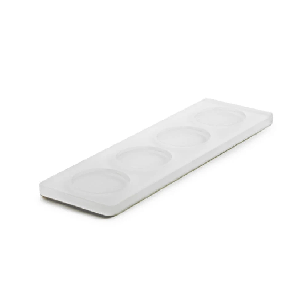 Revol 659667 9.26 Inch Tray with 4 Inserts Food Safe White Resin