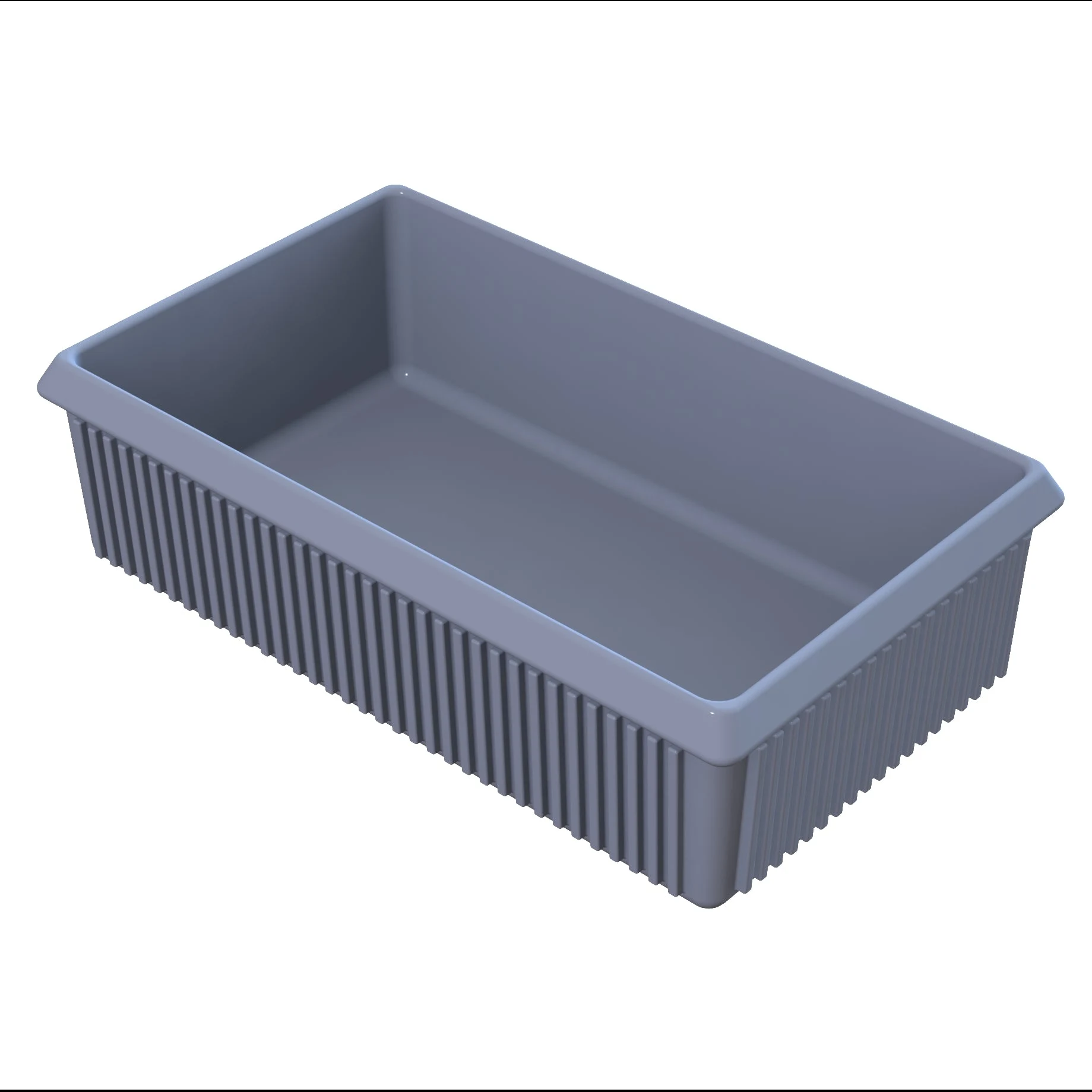 Tablecraft CW1510PB 2-1/4 Quart Cold Server Bowl Rectangle Aluminum Pigeon Blue