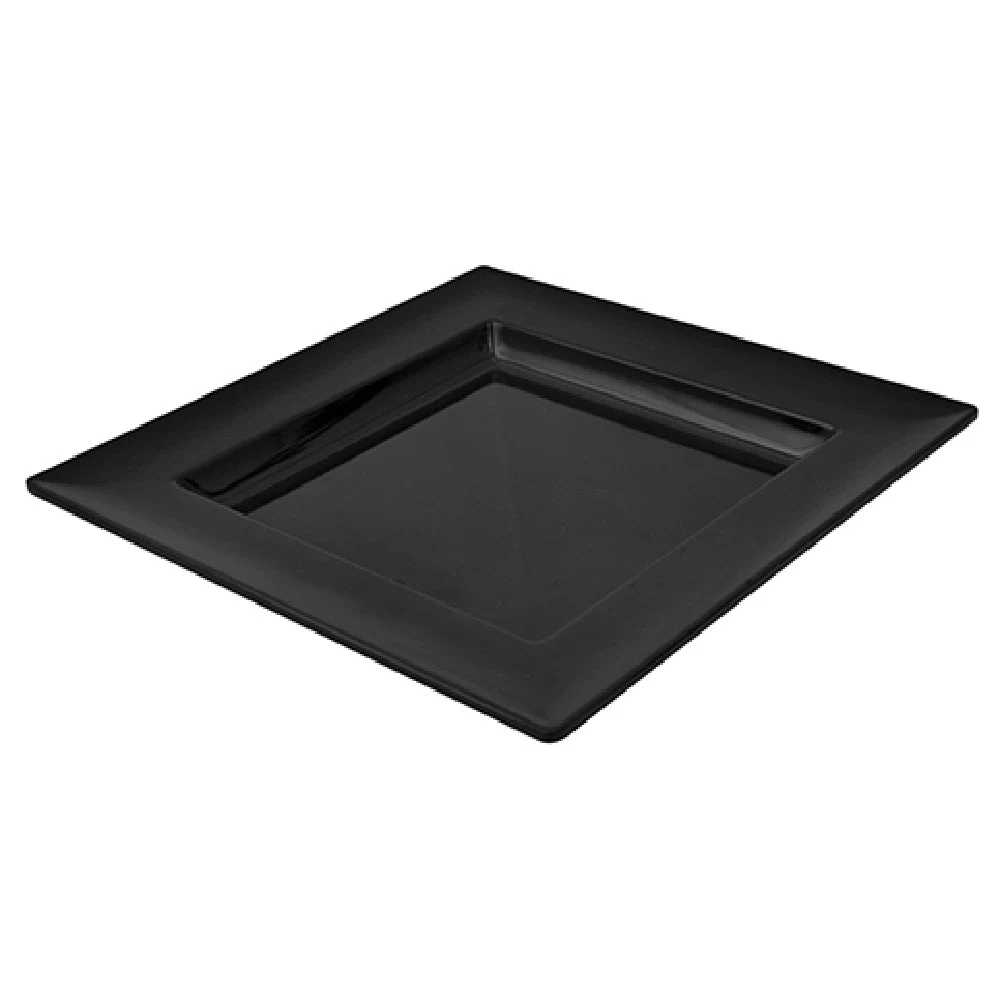 BauscherHepp TB1776 9-1/2 Oz Black Square Serving Tray Melamine Dishwasher Safe