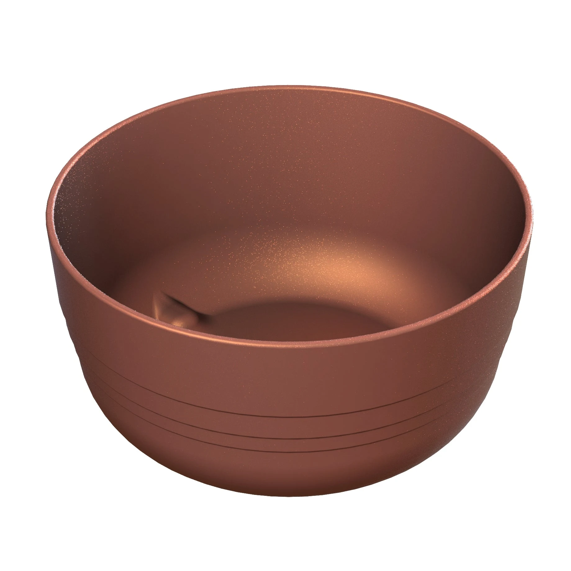 Tablecraft CW3170CP 3-1/2 Qt Round Cold Holding Fruit Bowl Aluminum Copper Finish
