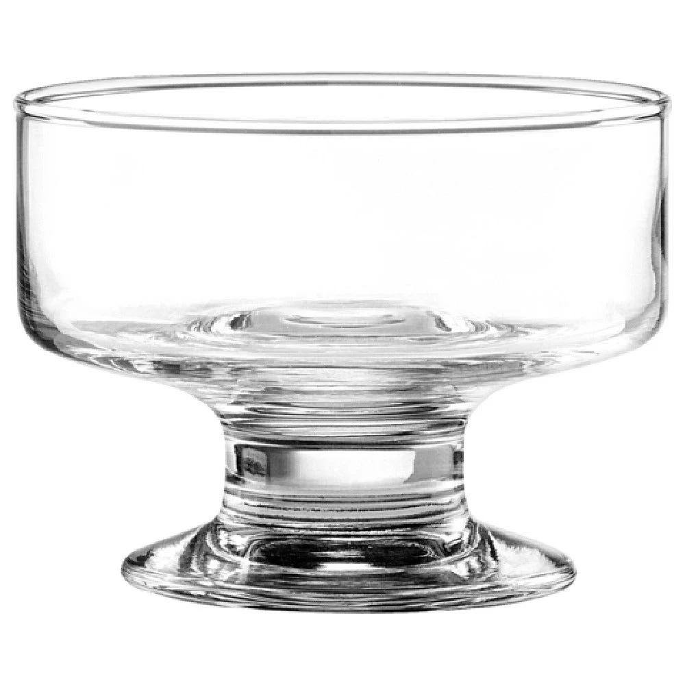 International Tableware 507 7.5 Oz Round Dessert Glass Clear Stem Glassware