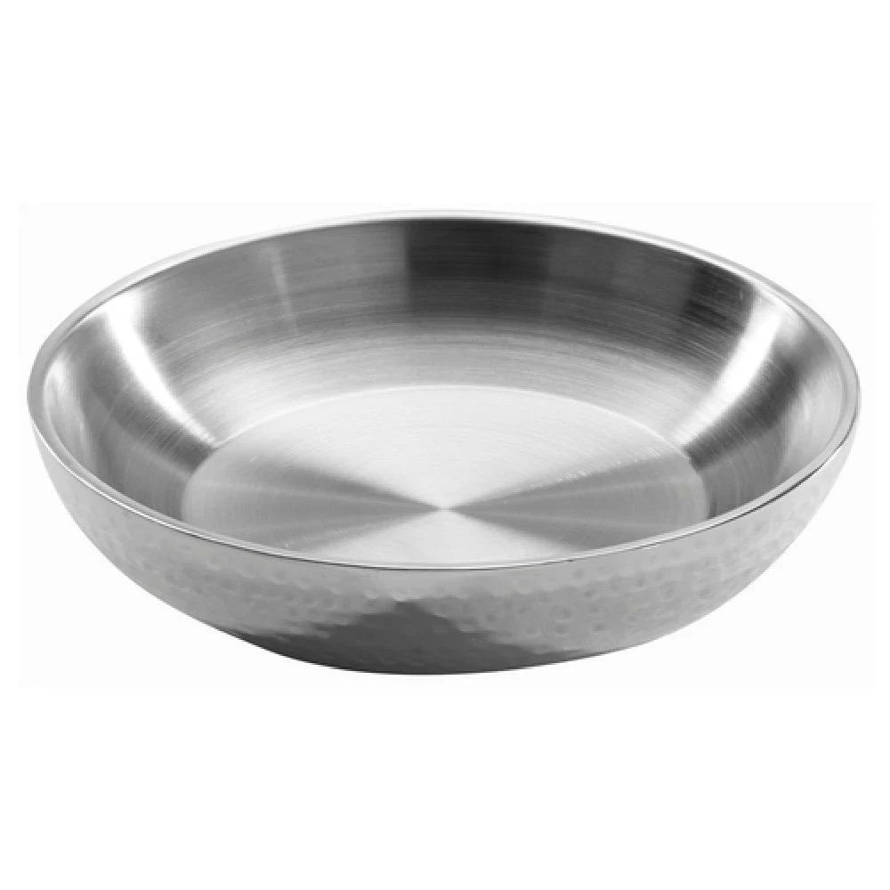 American Metalcraft DWHSEA10 36 Oz Round Seafood Tray Stainless Steel Hammered Finish