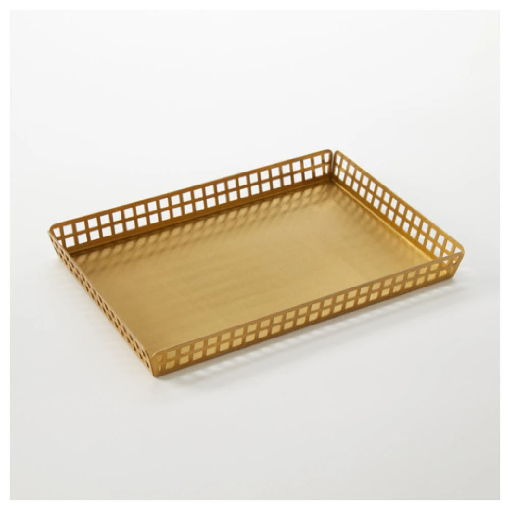 American Metalcraft LPLTG10 10 Inch Platter Gold Stainless Steel Rectangular