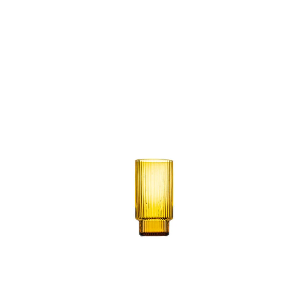 Hospitality Brands FG738011-016 12.75 Oz Handmade Amber Hi-Ball Glass