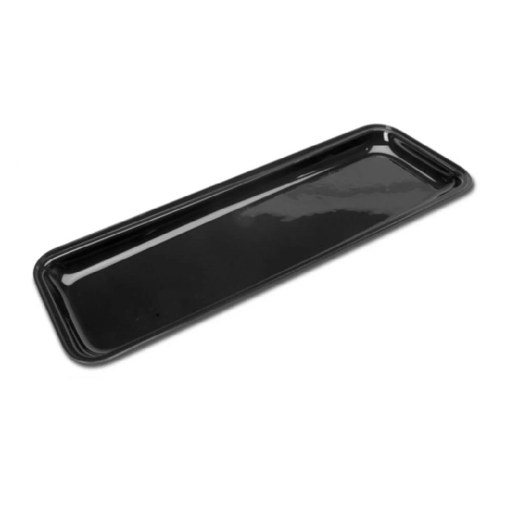 Steelite DFTRC201010 19-1/2 Inch Black Acrylic Market Tray with Descriptors