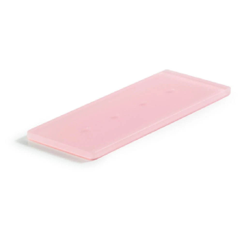 Revol 411563 9-3/4 Inch Rectangular Tasting Tray Stackable Resin Pink